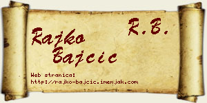 Rajko Bajčić vizit kartica